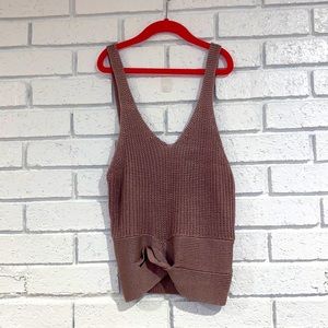 Purple knit tank